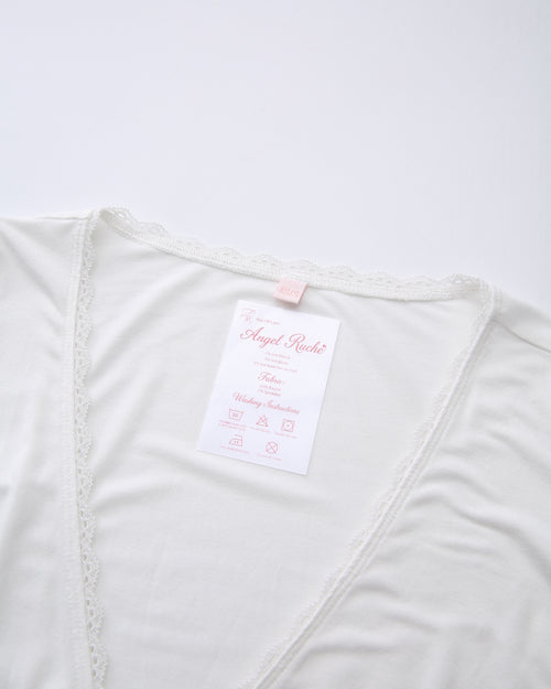 Whimsy Doll Pilates Wrap Cardigan(White)