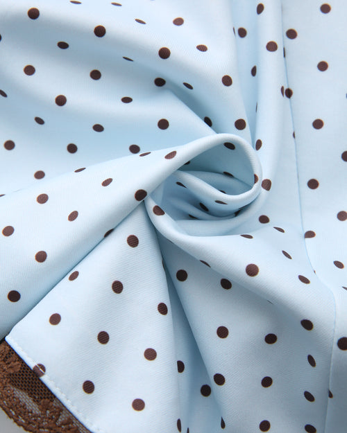 Dolly Polka Dot Dress+ Petticoat (Baby Blue)