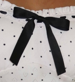 Bow-for Sweetheart Cotton Pointelle Top