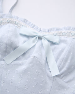 Bow-for Sweetheart Cotton Pointelle Top