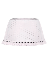 Sweetheart Cotton Polka Dot Pointelle Skirt (Pink)