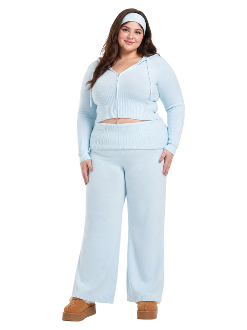 That Girl Rib Knit Set (Baby Blue)