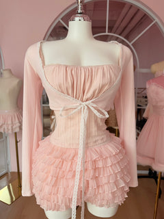 Ballerina Bliss Wrap Cardigan (Pink)