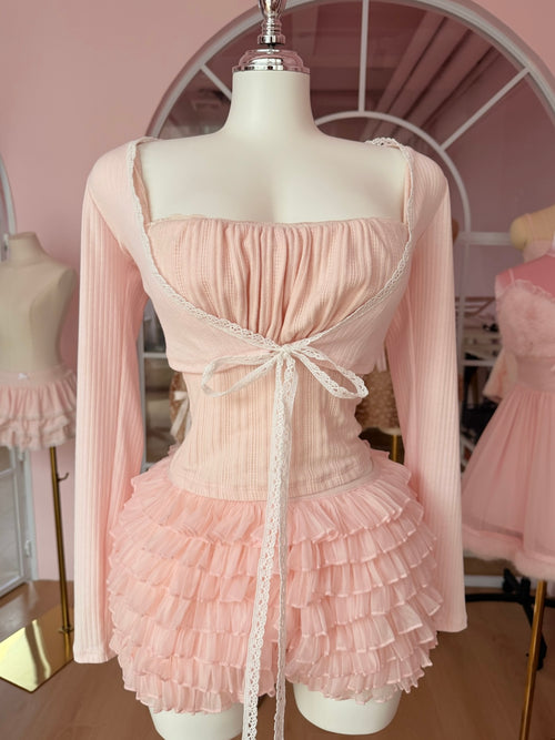 Ballerina Bliss Wrap Cardigan (Pink)