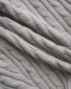Lovergirl Tie Front Cable Knit Cardigan (Grey)