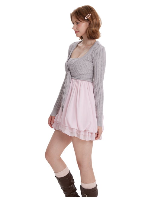 Lovergirl Cable Knit BabyDoll Set