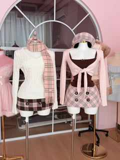 Blair Preppy Plaid Beret (Pink)
