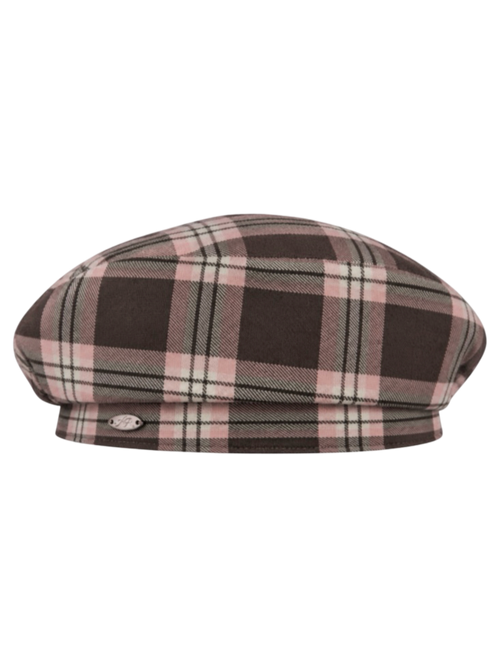 Blair Preppy Plaid Beret (Brown)