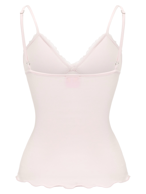 Snow Deer Print Chiffon Cotton Cami(Grey)