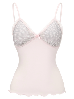 Snow Deer Print Chiffon Cotton Cami(Grey)