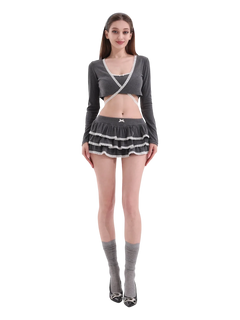 Ballerina Bliss Bralette (Grey) - Angel Ruche