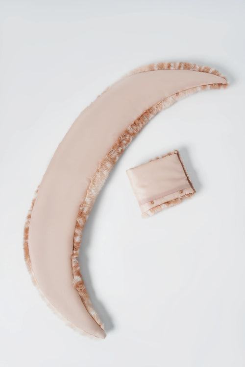 My True Form Fawn Fur Collar + Cuff Set (Light Brown) - Angel Ruche