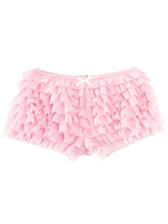 Delicate Pink Chiffon Ruffles Shorts