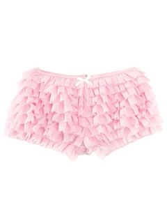 Delicate Pink Chiffon Ruffles Shorts - Angel Ruche