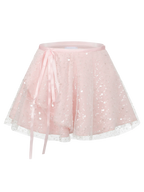 Pirouette Babydoll Wrap Skirt (Sequin Pink)
