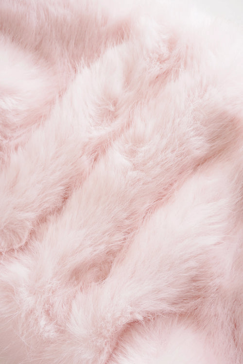 Sugar Pom Fur Pullover Stretchy Shoulder Cape (Pink) - Angel Ruche