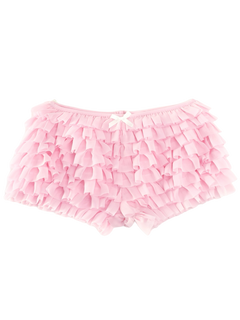 Delicate Pink Chiffon Ruffles Shorts