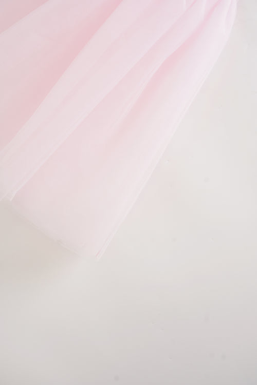 Dolly Polka Dot Dress + Petticoat (Pink)