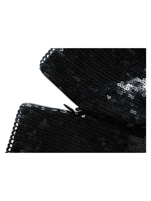 Onyx Fairydust Sequin Halter Top (Black)