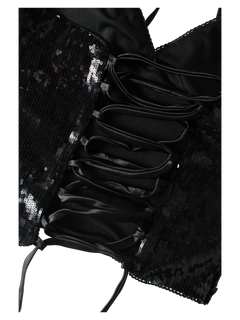 Onyx Fairydust Sequin Matching Set (Black)