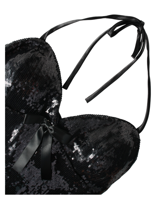 Onyx Fairydust Sequin Matching Set (Black)