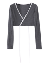 Ballerina Bliss Wrap Cardigan (Grey)