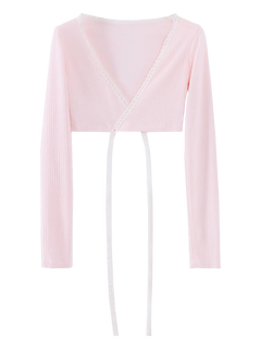 Ballerina Bliss Wrap Cardigan (Pink) - Angel Ruche