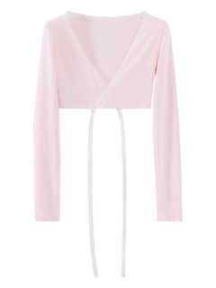 Ballerina Bliss Wrap Cardigan (Pink) - Angel Ruche