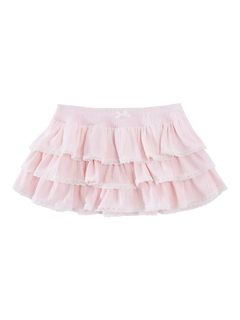 Ballerina Bliss Ruffle Mini Skirt (Pink) - Angel Ruche