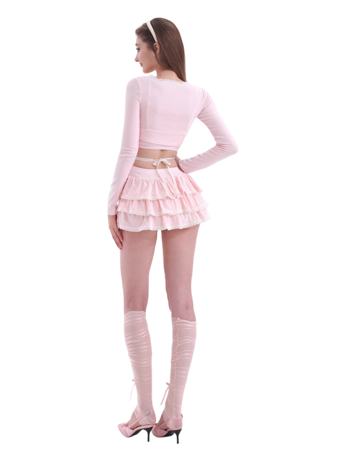 Ballerina Leg Warmer Footless Socks (Ballet Pink)