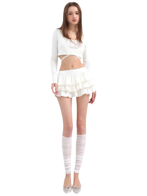 Ballerina Bliss 3 Piece Set (Cream White) - Angel Ruche