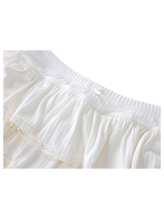 Ballerina Bliss Ruffle Mini Skirt (Cream White)