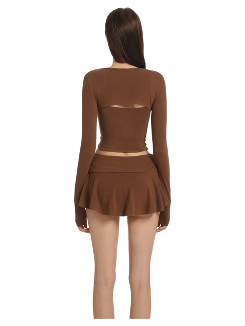 Brown Pilate Princess Ruched Tube Top - Angel Ruche