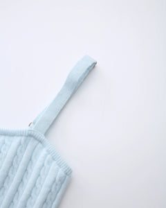 Colette Cable Knit Cami Top (Ice Blue)