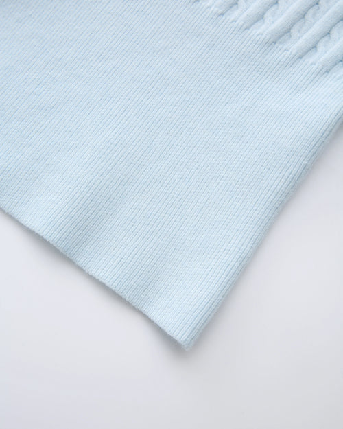 Colette Cable Knit Cami Top (Ice Blue)