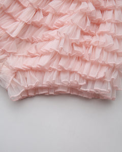 Delicate Pink Chiffon Ruffles Shorts (Rose Pink)