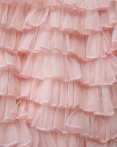 Delicate Pink Chiffon Ruffles Shorts (Rose Pink)
