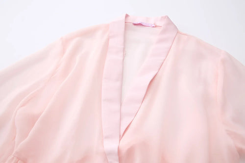 Bambi Princess Fur Chiffon Robe (Pink) - Angel Ruche