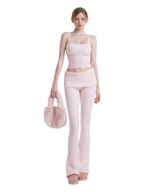 Colette Cable Knit Fold‑Over Pants - Angel Ruche
