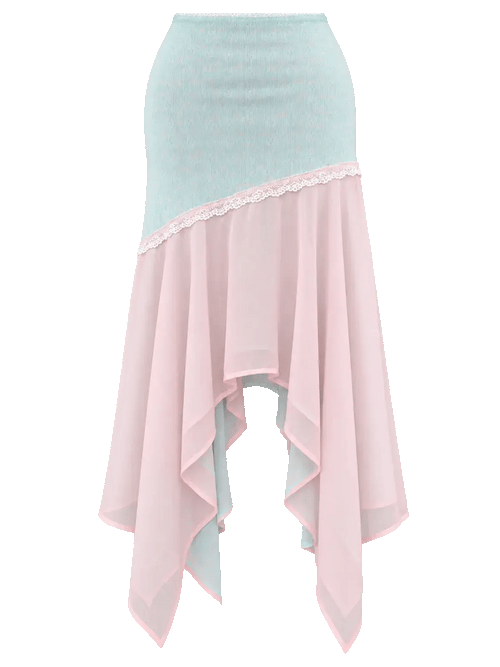 Dewdrop Reversible Lace Set (Pink Teal)