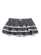 Ballerina Bliss Ruffle Mini Skirt (Grey) - Angel Ruche