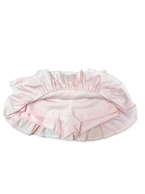 Ballerina Bliss Ruffle Mini Skirt (Pink) - Angel Ruche