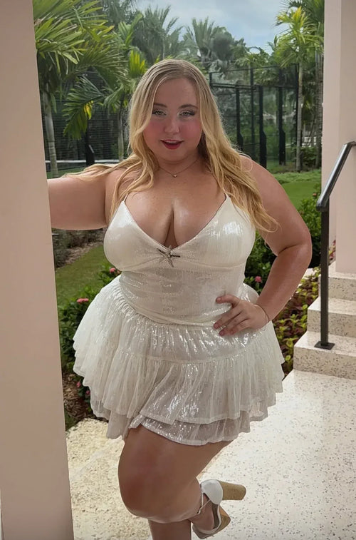 Rosette Fairy Dust Sequin Matching Set (Pink) - Angel Ruche