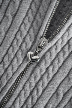 Fur Trim Cozy Cloud Cable Knit Cardigan (Grey) - Angel Ruche