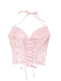 Rosette Fairy Dust Sequin Matching Set (Pink)