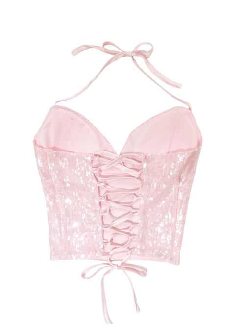 Rosette Fairy Dust Sequin Matching Set (Pink)