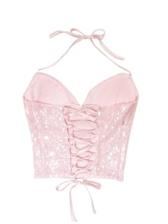 Rosette Fairy Dust Sequin Matching Set (Pink) - Angel Ruche
