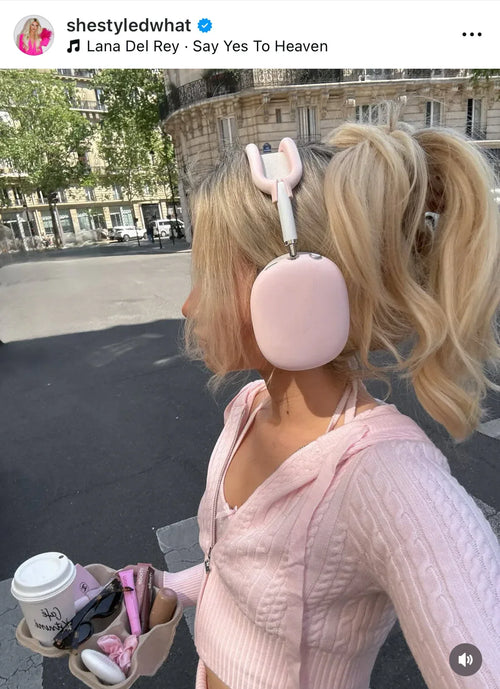 Strawberry Milk Cable Knit Set (Pink) - Angel Ruche