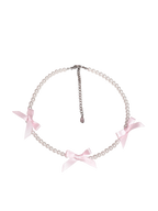 Handmade Ribbon Pearl Choker