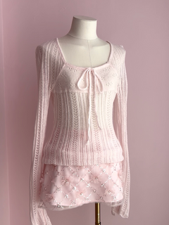 Averie Beaded Sequin Skirt + Lace Shorts